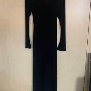 Slinky black gown